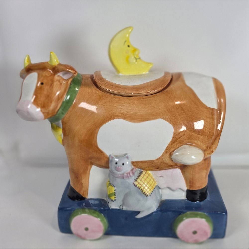 Vintage 1987‎ Susan Winget Cow Jumped Over The Moon Cookie Jar
